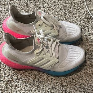 Adidas Women's Athletic Shoes with Pink and Blue Accents Ultraboost